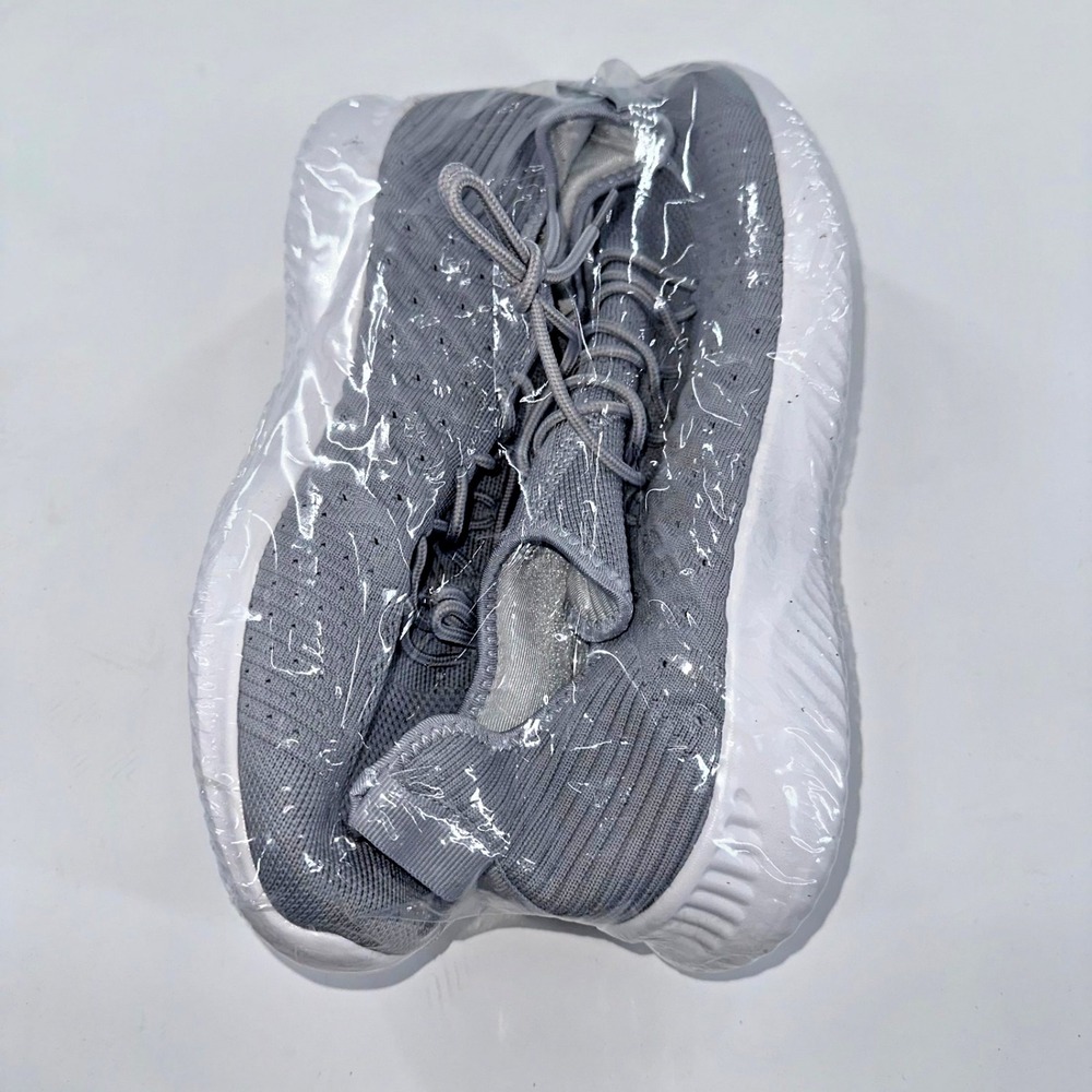 Men's Grey Knit Walking Sneakers Lightweight Comfort Size 46 (US 12) | NEW
